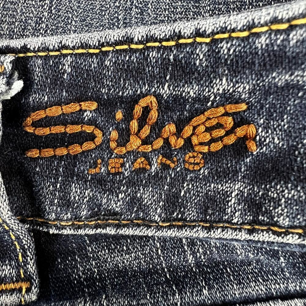 Silver Jean Co Jeans Women's 30x32 (10) Dark Blue Suki Bootcut Preppy Normcore - Picture 6 of 15